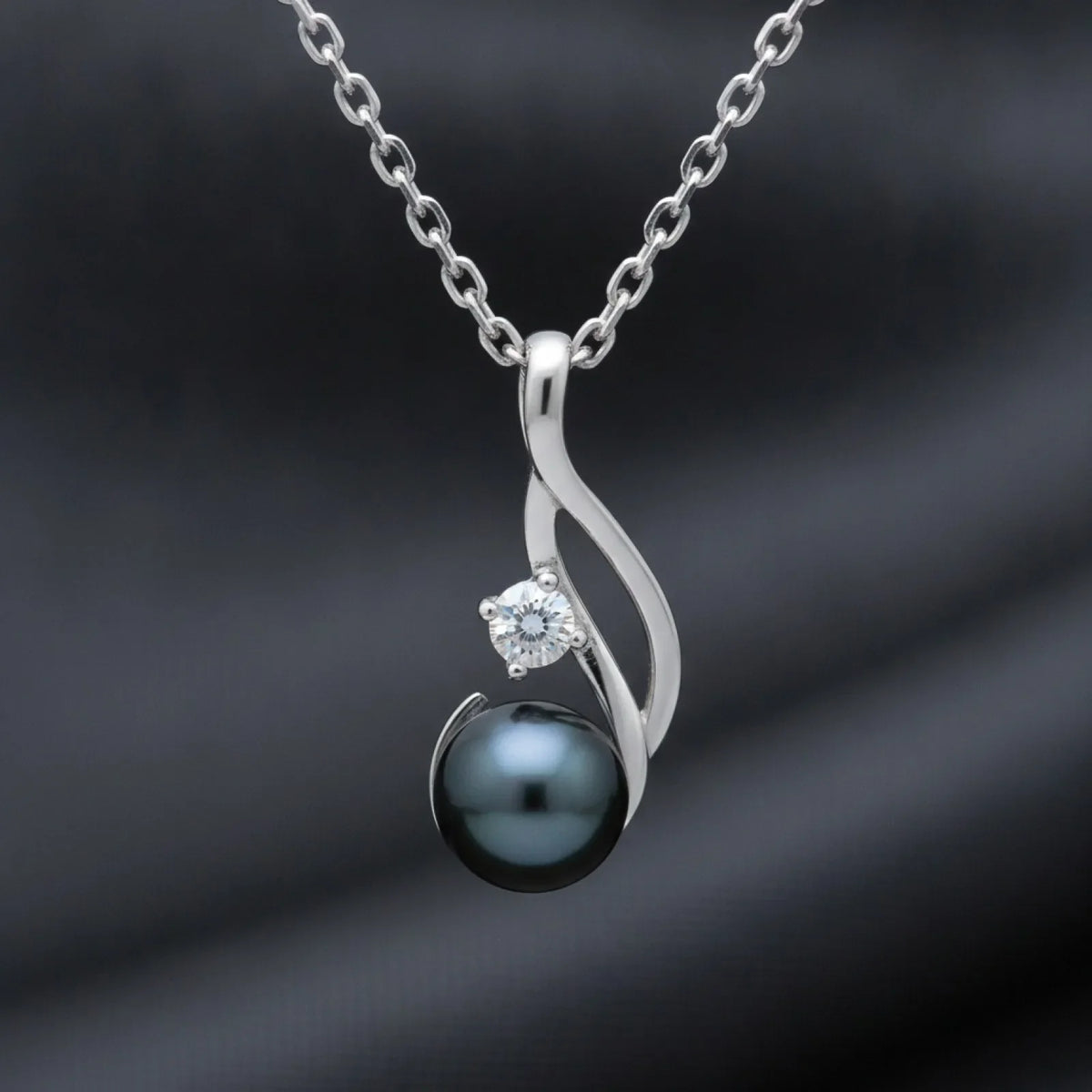 Pendentif Perle de Tahiti Titaua Or Blanc & Diamant