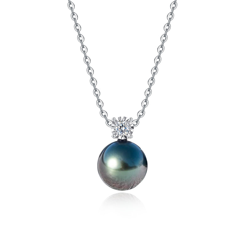 Pendentif Perle de Tahiti & Diamant Argent 925