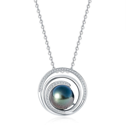 Pendentif Perle de Tahiti Argent 925 Moissanite