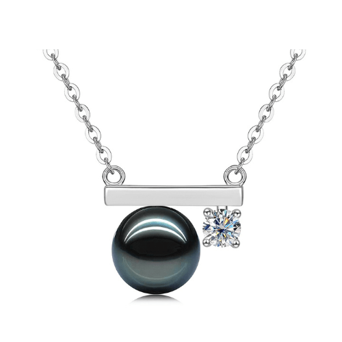 Pendentif Perle de Tahiti Argent 925 et Moissanite