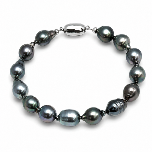 Bracelet Perles de Tahiti Baroques Argent