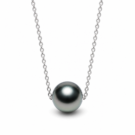 Collier Ras de Cou Perle de Tahiti Argent Ajustable