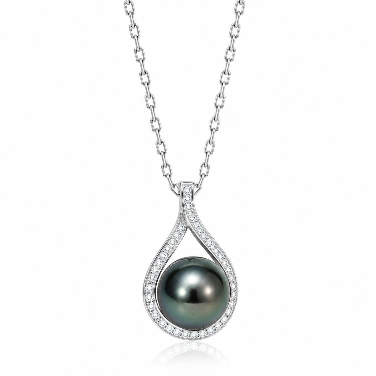 Ras du Cou Perle de Tahiti Argent & Moissanite