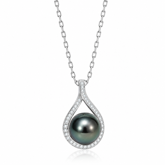 Ras du Cou Perle de Tahiti Argent & Moissanite