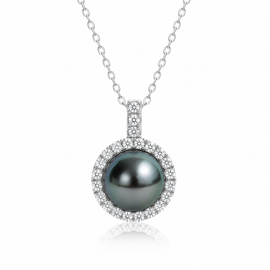 Pendentif Perle de Tahiti Argent & Moissanite