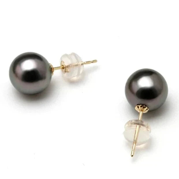 Boucles d'Oreilles Perle de Tahiti Or 18K AAA