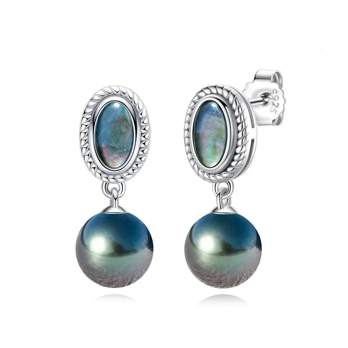 Boucles d'Oreilles Perle de Tahiti Argent AAA/AAAA