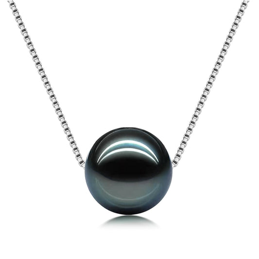 Pendentif Perle de Tahiti Argent 925 Rond Lustré