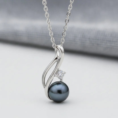 Pendentif Perle de Tahiti Titaua Or Blanc & Diamant