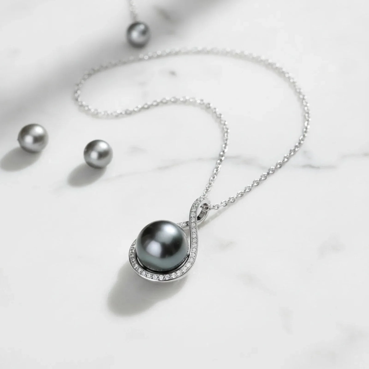 Ras du Cou Perle de Tahiti Argent & Moissanite