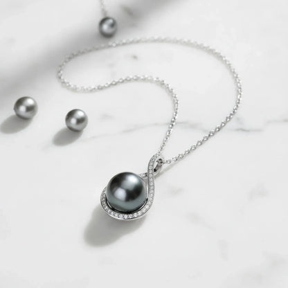 Ras du Cou Perle de Tahiti Argent & Moissanite