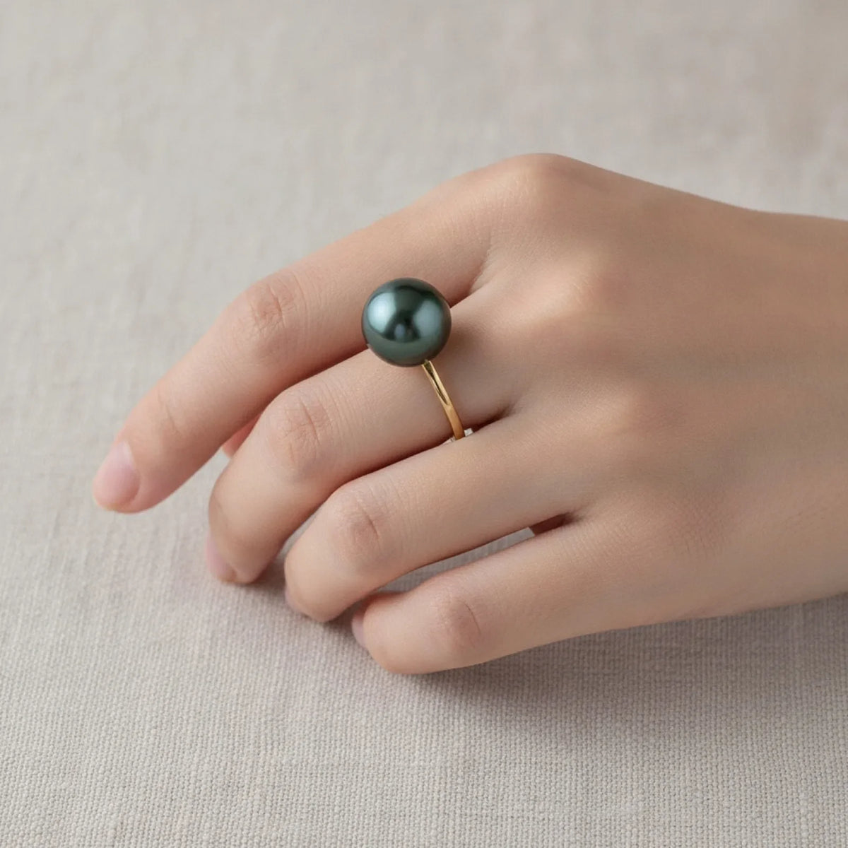 Bague Anaïs Perle de Tahiti Or Jaune 18K