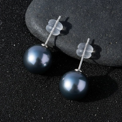Boucles d'Oreilles Perle de Tahiti Or Blanc 18K