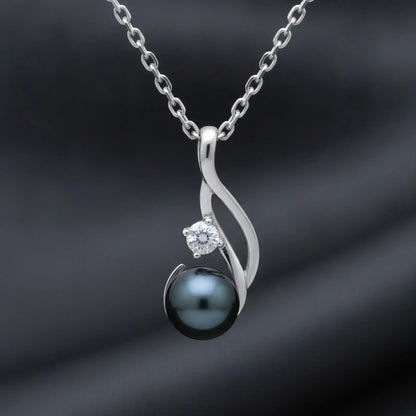 Pendentif Perle de Tahiti Titaua Or Blanc & Diamant