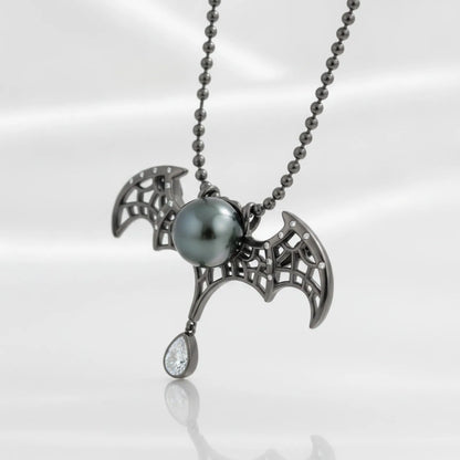 Pendentif Chauve-Souris Perle de Tahiti Argent 925