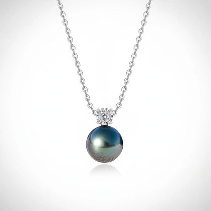 Pendentif Perle de Tahiti & Diamant Argent 925