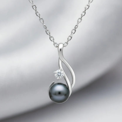 Pendentif Perle de Tahiti Titaua Or Blanc & Diamant